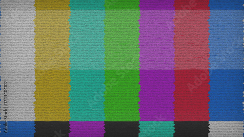Distorted glitch TV test screen
