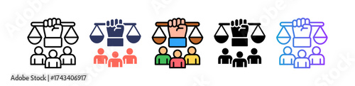 Social Justice multiple icon