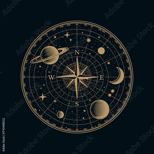 Celestial Compass - A Cosmic Guide Through the Stars.