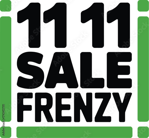 Bold graphic announces a massive sale event with the number eleven and the word frenzy
