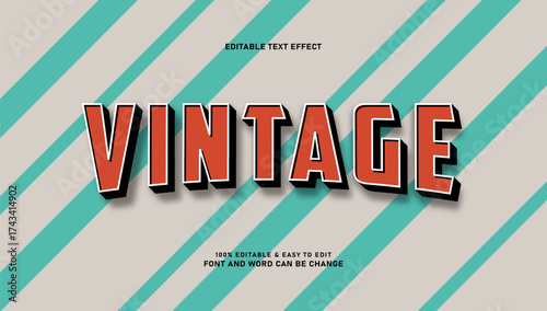 Editable vintage style text effect