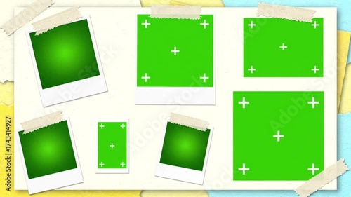 set of blank photo frames