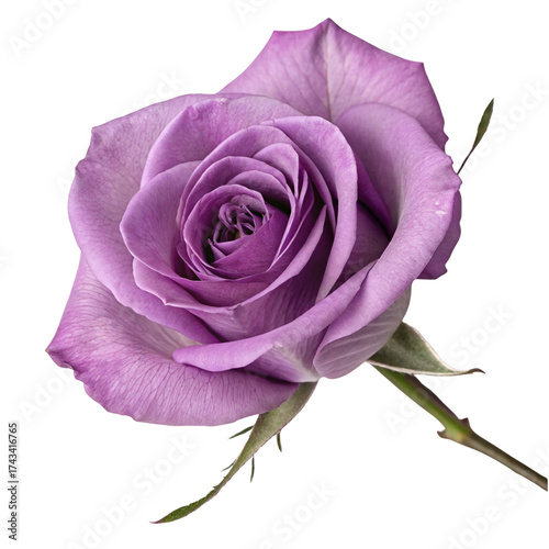 purple  rose isolated on white background