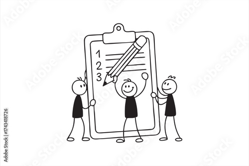 Vector concept of collaboration and coordination for productivity and efficiency themes