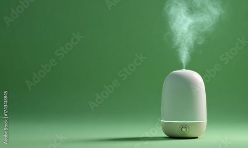 Home aromatherapy diffuser creates a calming atmosphere with mist