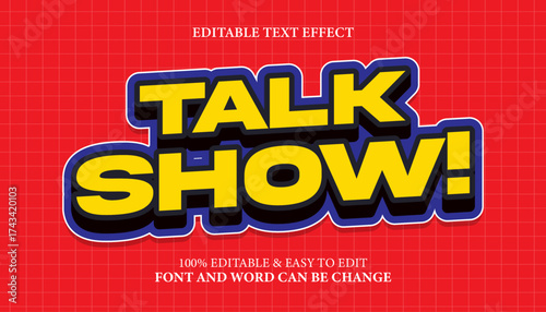 Talk show stickers text effect