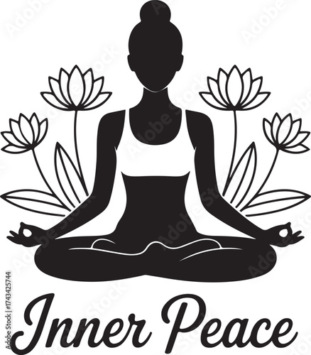 Find inner peace with yoga lotus meditation pose