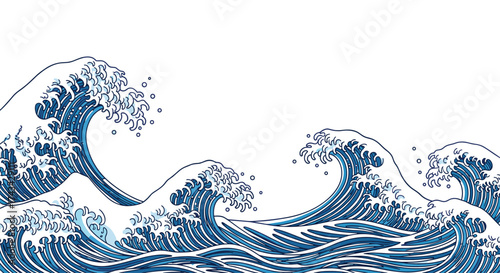 The great wave off kanagawa is a ukiyo e woodblock print by the Japanese artist hokusai.