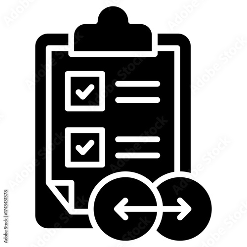 Transition Plan glyph icon