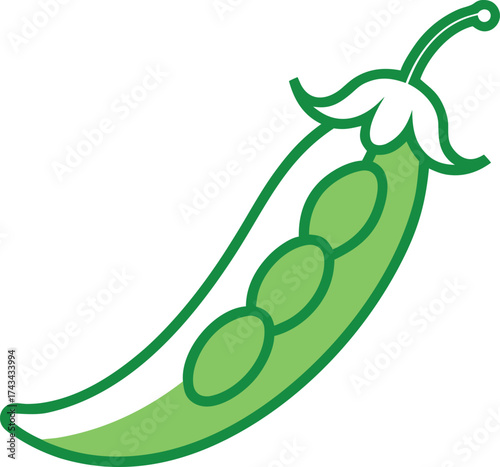 Outline icon of a green pea 