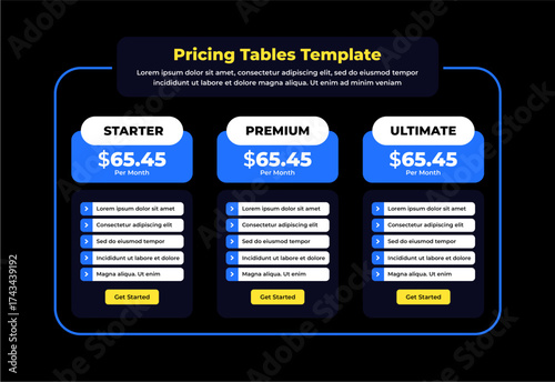 Pricing plant tariff subscription template
