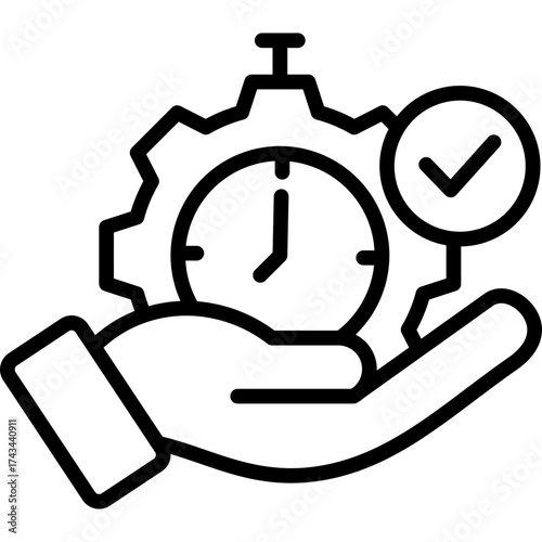 Lean Management line icon