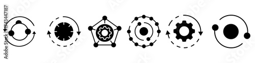 Automation icon vector set. Optimization illustration sign collection. Authorization symbol. Editable logo.