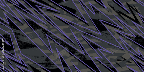 Vector seamless camo tiger stripe army fatigue pattern design	
