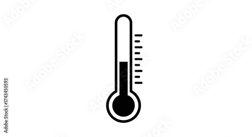 Thermometer showing a low temperature isolated on white background