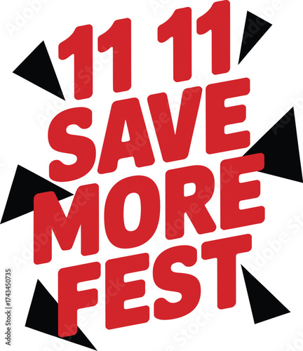 Bold red text announces a festive shopping event with a great savings message