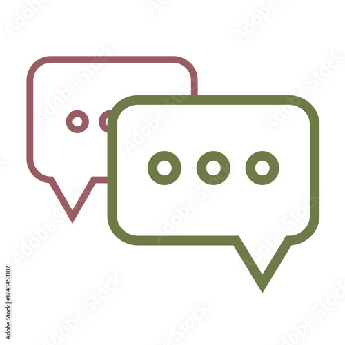 Chat bubble icon. Communication speak symbol. Online message Vector. Dialogue thought form.