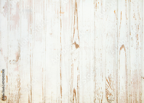 Texture of  old white shabby wooden wall. Grunge background.