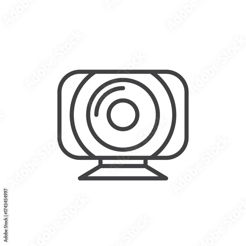 Webcam camera line icon