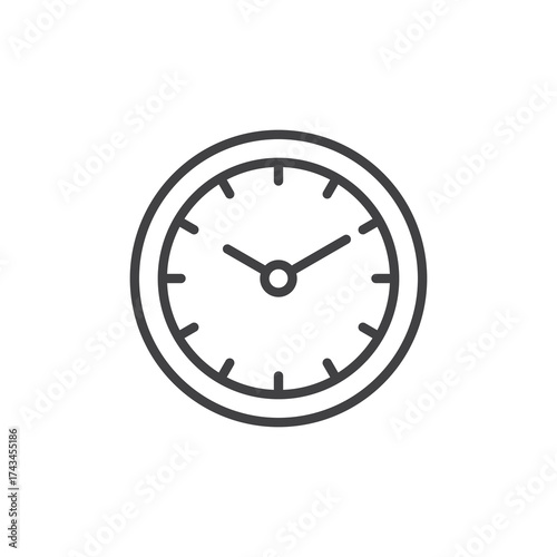 Clock time line icon
