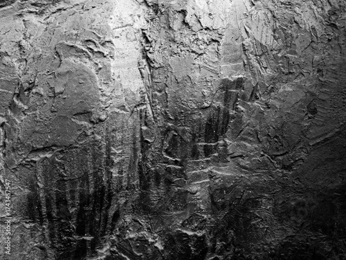 グレースケール　石膏　壁面　テクスチャー