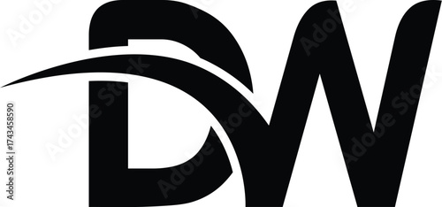 Modern letter DW logo design