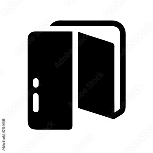 Open door, an invitation to enter or exit a space