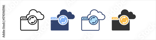 Website Backup Icon Set Multiple Style Collection