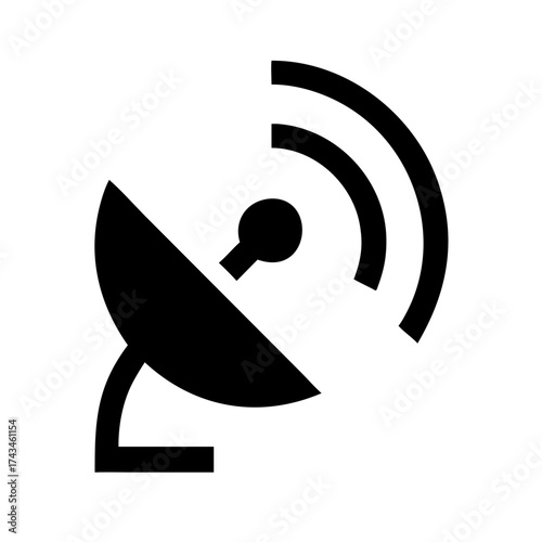 Satellite dish receiving and transmitting signals