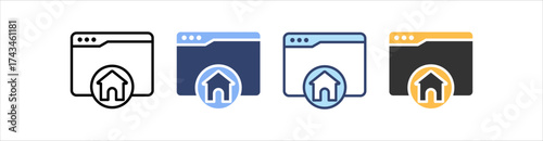 Homepage Icon Set Multiple Style Collection