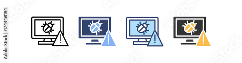 Malware Icon Set Multiple Style Collection
