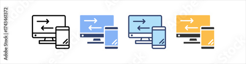 Transfer Icon Set Multiple Style Collection