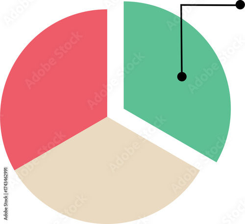 Vector infographic circle. Cycle diagram with 3 options. Can be used for chart, graph, report, presentation, web design.vector illustration of an abstract background