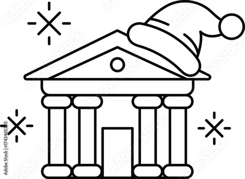 A building with a hat on top of it
