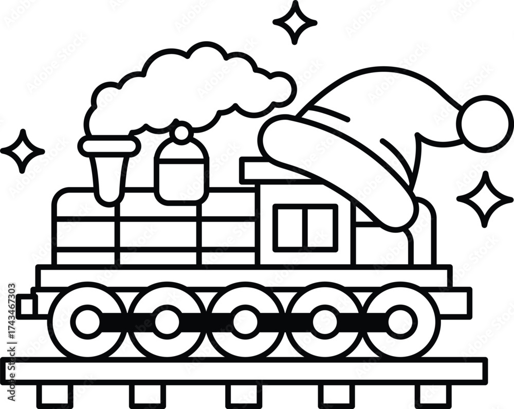 Naklejka premium A train with a hat on top of it