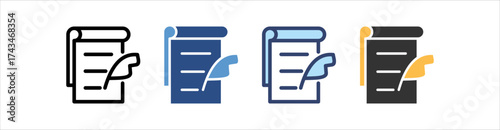 Notary Icon Set Multiple Style Collection