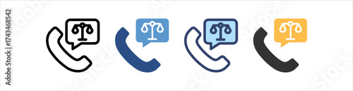 Attorney Icon Set Multiple Style Collection