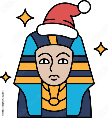 A man wearing a hat and a Christmas hat