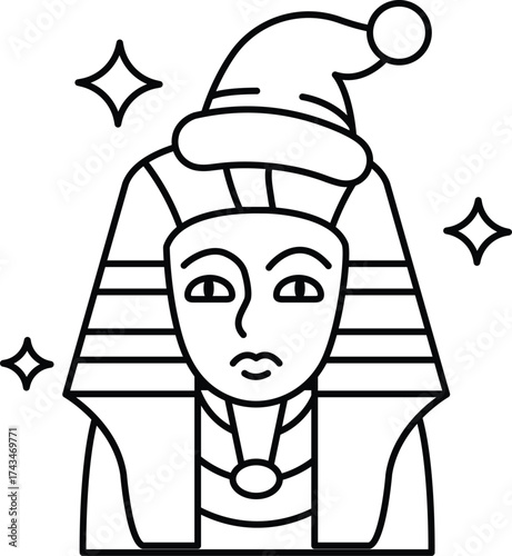 A man wearing a hat and a Christmas hat