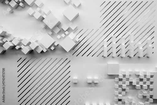 Wallpaper Mural abstract metal background with squares Torontodigital.ca