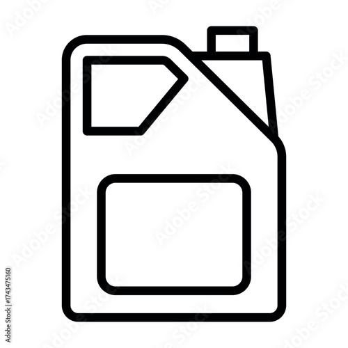 Flat Vector Canister Icon – Fuel, Oil, or Chemical Container Symbol
