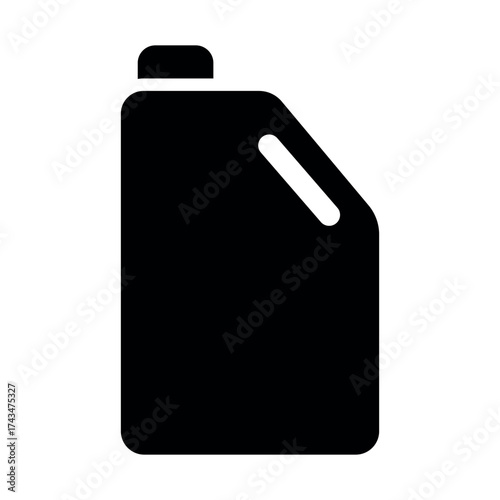 Flat Vector Canister Icon – Fuel, Oil, or Chemical Container Symbol