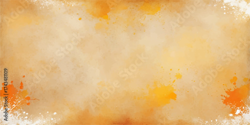 Abstract brown watercolor texture with old vintage paper parchment grunge background