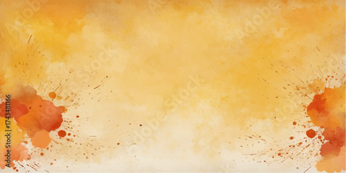 Abstract watercolor paint on aged paper with grunge texture for a vintage design background