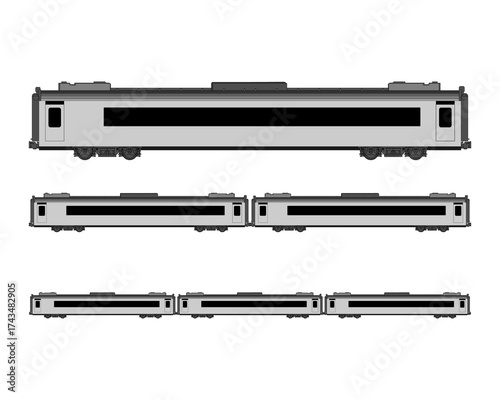 Train Carriage Vector easy to edit for transport posters.