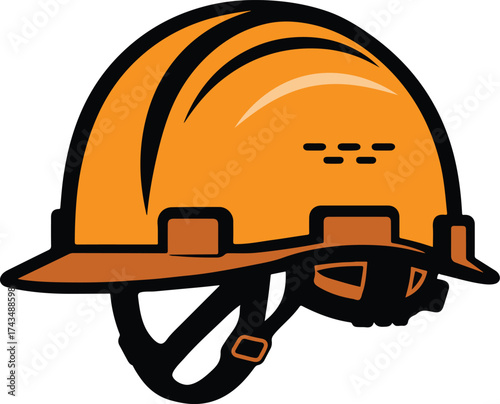 Orange hard hat safety helmet for construction workers protection gear