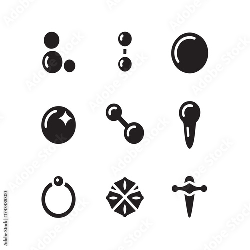 Body Piercing Jewelry Fashion Solid Icon