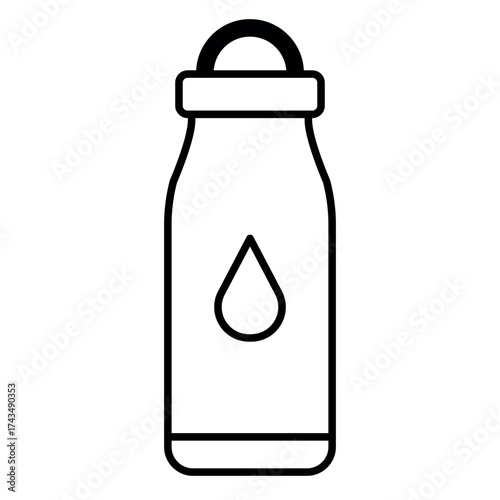 Tumbler Icon Vector – Reusable Drink Cup with Lid Illustration