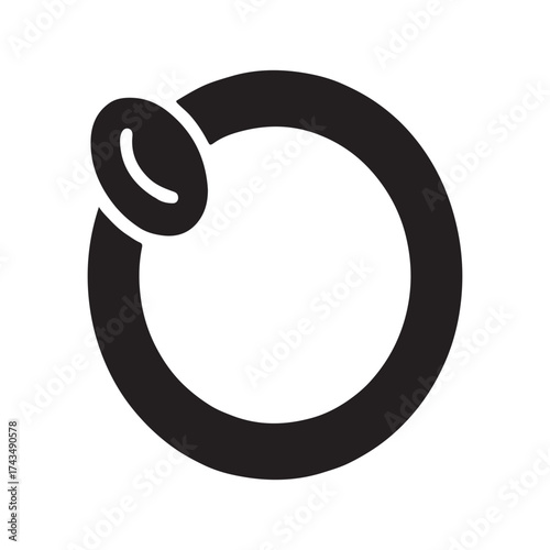 Septum Ring Elegant Solid Symbol