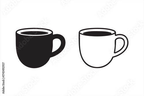 Minimal beverage icon vector for restaurant, barista, and coffee culture themes.